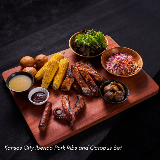 Kansas City Iberico Pork Ribs and Octopus Set